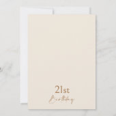 Invitation Boho Beige Floral Boots 21e anniversaire (Dos)