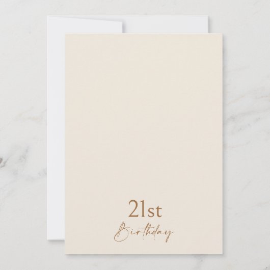 Invitation Boho Beige Floral Boots 21e anniversaire (Dos)