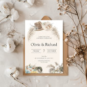 Invitation Boho Beige Mariage Floral