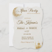 Invitation Boho Beige Minimalist Mosque Ramadan Iftar Party  (Devant)