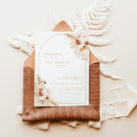 Invitation Boho Beige Pampas Grass Mariage<br><div class="desc">Cette belle Faire-part de mariage est ornée de fleurs d'aquarelle peintes à la main et d'herbe de pampas pour donner le ton à votre mariage de style bohème ! Modifiez facilement la plupart des termes pour correspondre à votre événement! Les couleurs du texte et de l'arc sont entièrement modifiables —>...</div>