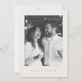 Invitation Boho Beige Photo Mariage moderne (Devant)