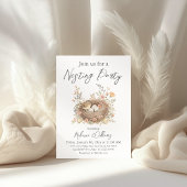 Invitation Boho Bird Feather Your Nest Baby Shower