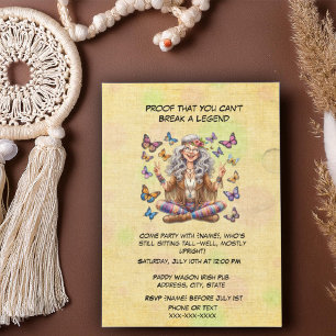 Invitation Boho Birthday Senior Women Elegant Bohemian Party