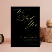 Invitation Boho Black & Gold Nous Avons Dit Oui Budget Mariag