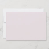 Invitation Boho Black White Orchid Temps pour la mariée de th (Dos)