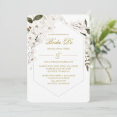 Invitation Boho blanc pour mariage (Debout devant)