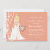 Invitation Boho Blonde Épouse De Cheveux Avec Fête des mariée (Devant)