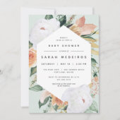 Invitation Boho Blooms | Baby shower Floral moderne (Devant)