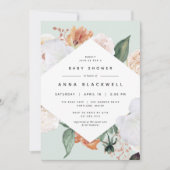 Invitation Boho Blooms | Baby shower Floral moderne (Devant)