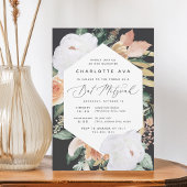 Invitation Boho Blooms | Bat mitzvah floral moderne