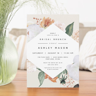 Invitation Boho Blooms Brunch Fête des mariées florale mode