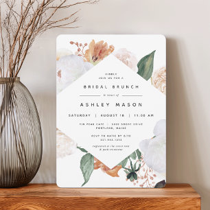Invitation Boho Blooms Brunch Fête des mariées florale mode