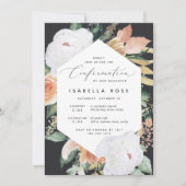 Invitation Boho Blooms | Confirmation florale moderne (Devant)