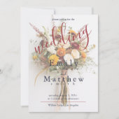 Invitation Boho Blooms d'automne (Devant)