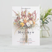 Invitation Boho Blooms d'automne (Debout devant)