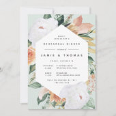 Invitation Boho Blooms | Dîner de répétition florale moderne (Devant)