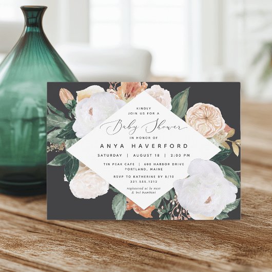 Invitation Boho Blooms | Élégant Baby shower Floral