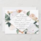 Invitation Boho Blooms | Elégant Brunch Fête des mariées Flor (Devant)