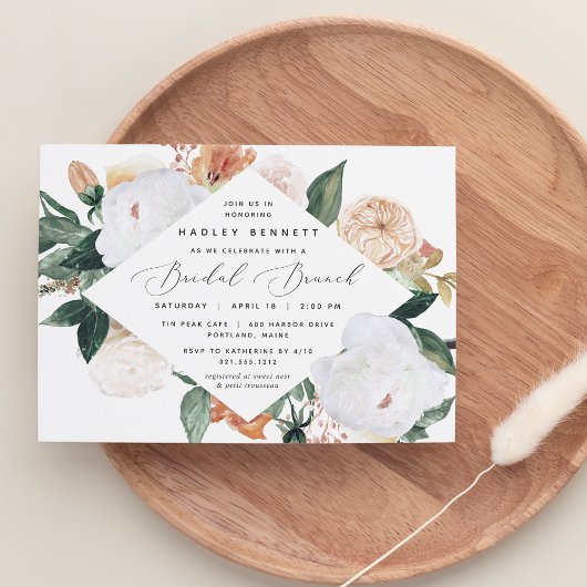 Invitation Boho Blooms | Elégant Brunch Fête des mariées Flor