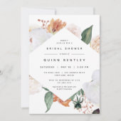 Invitation Boho Blooms | Élégante Fête des mariées florale (Devant)