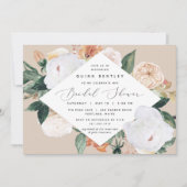Invitation Boho Blooms | Élégante Fête des mariées florale (Devant)