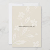 Invitation Boho Blooms et Vintage Vows Mariage (Dos)