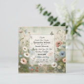 Invitation Boho Blooms et Vintage Vows Mariage (Debout devant)