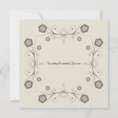 Invitation Boho Blooms et Vintage Vows Mariage (Dos)