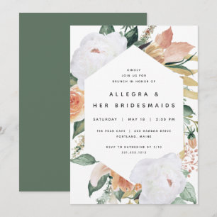 Invitation Boho Blooms Moderne Floral Bridesmaiers Brunch