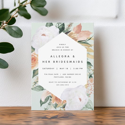 Invitation Boho Blooms | Moderne Floral Bridesmaiers Brunch