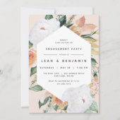 Invitation Boho Blooms | Parti d'engagement floral moderne (Devant)