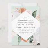 Invitation Boho Blooms | Parti d'engagement floral moderne (Devant)