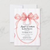 Invitation Boho blue  Bow appreciation party grateful party  (Devant)