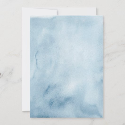 Invitation Boho Blue Citrouille Twins Baby shower garçon (Dos)