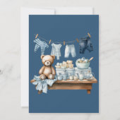 Invitation Boho Blue Clothesline Sweet It a Boy Baby shower (Dos)
