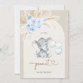 Invitation Boho Blue Floral Arch Petit Baby shower d'arachide (Dos)