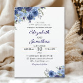 Invitation Boho Blue Flowers – Rustic Wedding