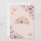 Invitation Boho Blush Dusty Rose Floral Pampas Quinceañera (Dos)