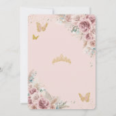 Invitation Boho Blush Dusty Rose Floral Pampas Quinceañera (Dos)