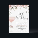 Invitation Boho Blush Floral Glass 21ème anniversaire Invitat<br><div class="desc">Boho Blush Floral Glass 21st Birthday Invitation Bohemian inspiré invitation 21st anniversaire avec un bel arrangement floral et eucalyptus au sommet du design et un verre de couleur rousse. Cette invitation de 21e anniversaire comprend également un titre d'image calligraphie moderne qui est amovible.</div>