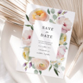 Invitation Boho Blush Floral Wedding Enregistrer La Date Invi