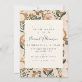 Invitation Boho Blush Green Botanon Fête des mariées (Devant)
