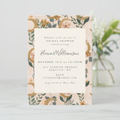 Invitation Boho Blush Green Botanon Fête des mariées (Debout devant)