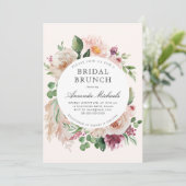 Invitation Boho Blush Pampas Grass Beige Floral Fête des mari (Debout devant)