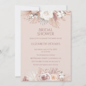 Invitation Boho Blush Pampas Grass et Fleurs séchées (Devant)