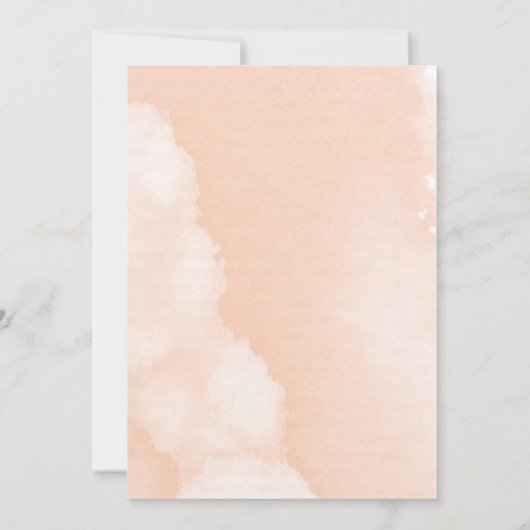 Invitation Boho Blush Pink Aquarelle & Mariage Cactus (Dos)