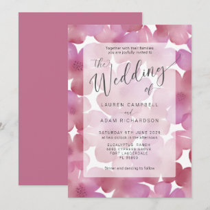 Invitation Boho Blush Pink Aquarelle Mariage floral
