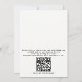 Invitation Boho Blush Red Floral Antler Skull QR Code Wedding (Dos)