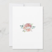 Invitation Boho Blush Rose Aquarelle Mariage Floral Invitati (Dos)